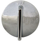 Garland GL224271 Chrome Knob 2" DIA, OFF/ON, Mount .240", Flat Up, 3/8" Metal Protrusion