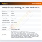 Hobart 107522-1 Thermostat W/O Knob 3/16" X 14-3/4" FDO-1