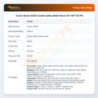 Crown Steam 3529-2 kettle Safety Relief Valve 3/4" NPT 50 PSI