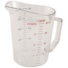 Cup, Measuring, 1qt, Clear Plastic For Rubbermaid - Part# Rbmd3216