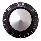 Metal Masters 301681 Black Control Knob, 2" DIA,off-Lo-2-8-Hi