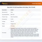 Dean 826-1712 Oil Pump Motor W/Gasket W/Gasket 115V 1PH 60Hz