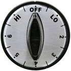 Merco 320 Flat Down Chrome Face Knob 2" DIA, OFF-LO-2-6-HI, Mount .187", Fixed Overlay