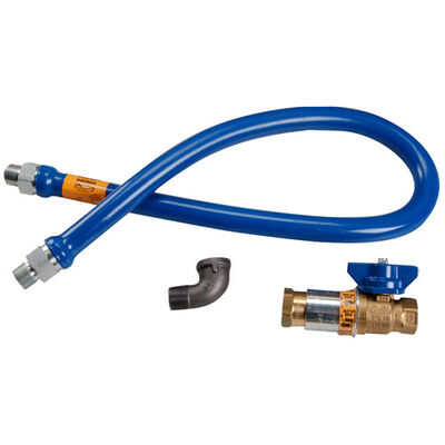 Dormont 1675BPCF48 Blue Gas Connector Hose Kit 3/4" NPT x 48"