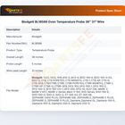 Blodgett BL18588 Oven Temperature Probe 36" 31" Wire