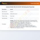 Jackson 05330-002-34-22 Dishwasher Pump Seal 5/8" DIA