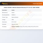 Hobart 351265-2 Warmer Element W/screw, 18" X 8-1/2" 208V 1000W