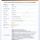 Market Forge 93-0190 Natural Gas Safety Control 3.5" WC Model 7000 BMVR
