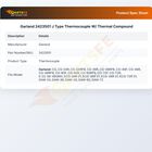 Garland 2423501 J Type Thermocouple W/ Thermal Compound