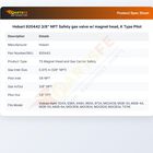 Hobart 920442 K-Type Gas Safety Pilot Valve Body & Magnet Head Assembly 3/8" NPT