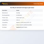 Star Mfg 2S-60142301 Grill Signal Light Amber