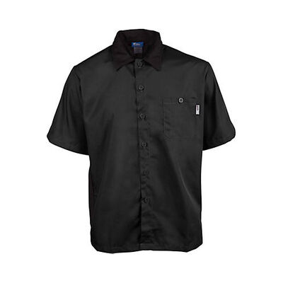Allpoints 2240BKBK2XL KNG 2Xl Chef Shirt Active Black SS