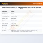 Hobart 439870-00005 Slicer Knife W/ Single Hole Mount 11-3/4" DIA SS