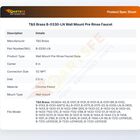 T&S Brass B-0330-LN Wall Mount Pre Rinse Faucet