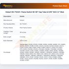Hobart 00-714321- Flame Switch 36" Capillary Tube 3/16" DIA X 2" Blub