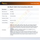 Star Mfg 2E-Y2849 3-Pole Terminal Block, 600V, 85A
