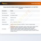 Vulcan Hart 00-410602-00001 Grill Cast Iron Radiant 22"L X 3-3/4"W X 3-1/4"H