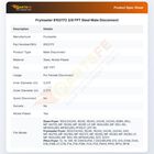 Frymaster 8102172 3/8 FPT Steel Male Disconnect