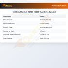 Middleby Marshall 42400-0309S Oven Drive Sprocket
