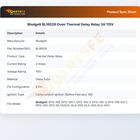 Blodgett BL16529 Oven Thermal Delay Relay 3A 115V
