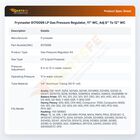 Frymaster 8170099 LP Gas Pressure Regulator, 11" WC, Adj 8" To 12" WC