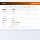 Garland 1758901 Oven Pilot Assembly W/ Igniter & Orifice 24" Wire