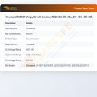 Cleveland 108331 Circuit Breaker 1Amp AC 240V/.05-.16A DC 48V-.05-.16A