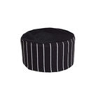 Allpoints 1880CKBK Kng Chef Hat Skull Cap Mesh, striped