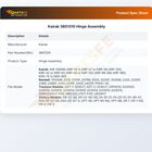 Kairak 3801310 Hinge Assembly
