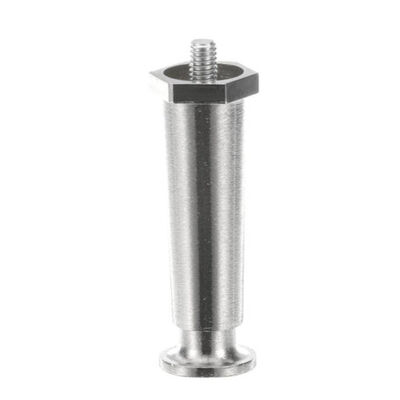 Star Mfg 2A-Z0314 Satin Metal Hex-Style Foot, 4" Tall, 3/8"-16 Thread Size