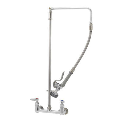 T&S Brass 0131 Wall-Mounted Pre-Rinse W/Overhead Swivel Arm 8"