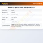 Anthony 02-14160-2036 Steel Door Latch Kit, 4 9/16"