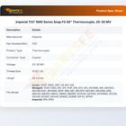 Imperial 1137 1980 Series Snap Fit 48" Thermocouple, 20-30 MV