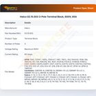 Hatco 02.15.003 3-Pole Terminal Block, 600V, 85A