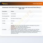 Grindmaster 344-00035 Infinite Switch 120V