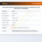Henny Penny 14648 Fryer Thermostat Kit W/Knob 5-1/2" X 5/16" 200&deg;F-400&deg;F 3/8" Stuffing Box 24" CAP