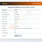 Blodgett BLZ1176006 Burner Valve 1/8"MPT X 1/8"MP