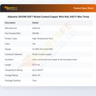 Allpoints 381296 50FT Nickel Coated Copper Wire Roll, 842&deg;F Max Temp