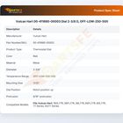 Vulcan Hart 00-411680-00003 Dial 2-3/8 D, OFF-LOW-250-500