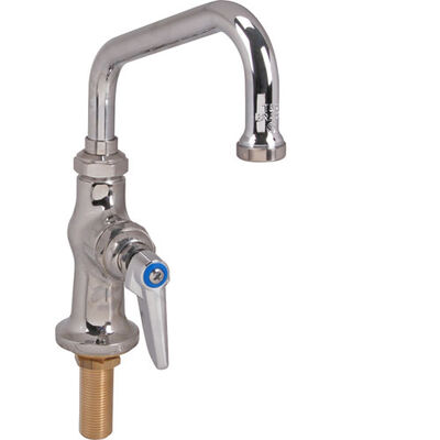 T&S Brass B-0207 Single Pantry Faucet Chrome W/6" Spout 6" Swivel 1/4" NPT Male