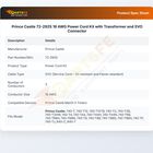 Prince Castle 72-292S Power Cord Kit W/Transformer & SVO Connector 18 AWG