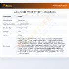 Vulcan Hart 00-411503-00004 Oven Infinite Switch