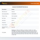 Garland CK2206400 Pilot Burner Natural Gas