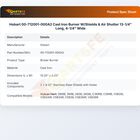 Hobart 00-712001-000A2 Burner W/Shields & Air Shutter Cast Iron