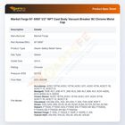 Market Forge 97-5697 Safety Relief Valve 3/4" MNPT 50 PSI