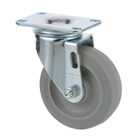 Component Hardware Group CMP1-4BPN 4" DIA Plate Mount Caster Rubber Wheel W/o No Brake, 275 Lbs Capacity
