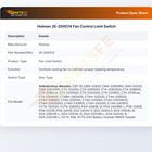 Holman 2E-200574 Fan Control Limit Switch