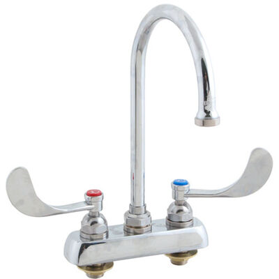 T&S Brass -1141-04 4" Deck Faucet , GSNK,Wrstbld Handle