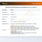 Garland GL222024 Range Cast Iron Radiant 19-1/2 X 3-1/2W 2 H
