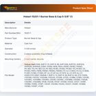 Hobart 15201-1 Burner Base & Cap 5-5/8"  CI